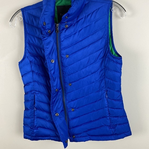Talbots Blue Quilted Down Vest Size P - Picture 8 of 14